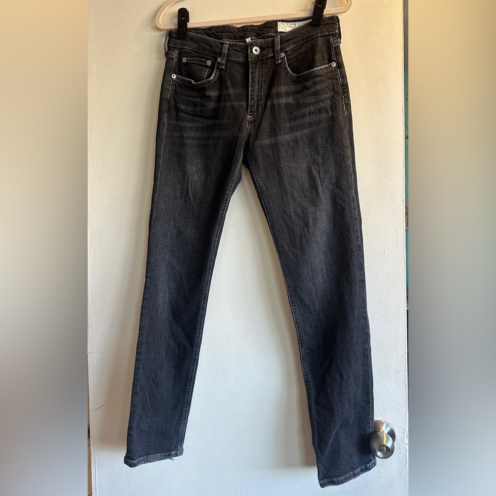 rag & bone low rise slim boyfriend Women's dark wash Straight Leg Jeans